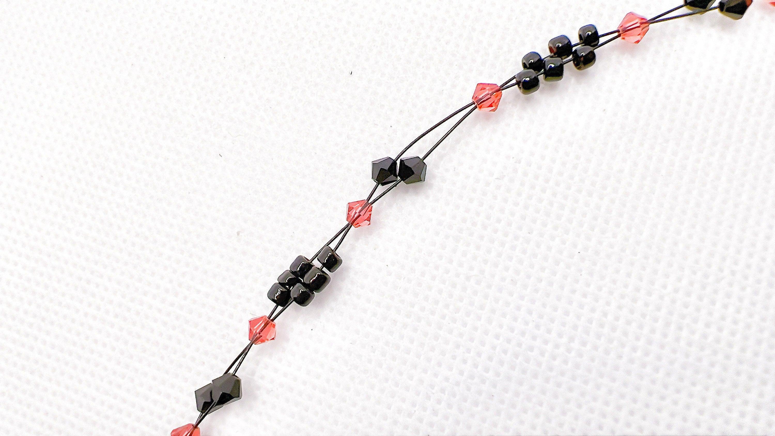 Swarovski Crystal Fleur de Lis Red Enamel Bracelet. New Condition, A P